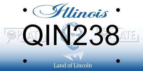 QIN238 Illinois License Plate