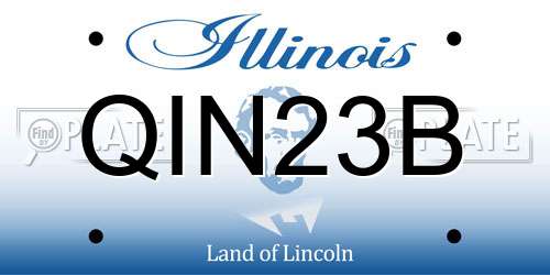QIN23B Illinois License Plate