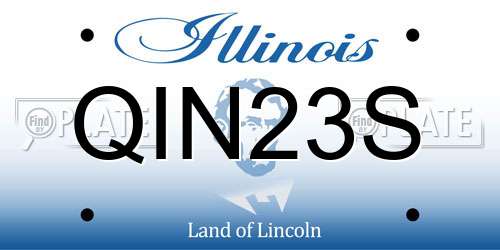 QIN23S Illinois License Plate