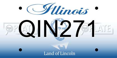 QIN271 Illinois License Plate