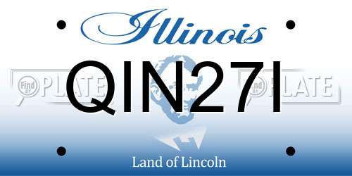 QIN27I Illinois License Plate