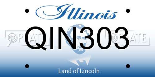 QIN303 Illinois License Plate