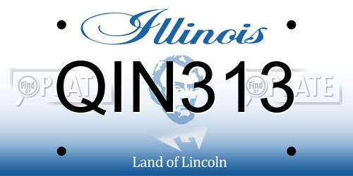 QIN313 Illinois License Plate