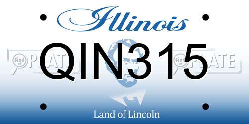 QIN315 Illinois License Plate