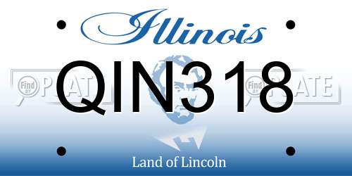 QIN318 Illinois License Plate