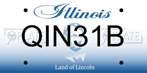 QIN31B Illinois License Plate