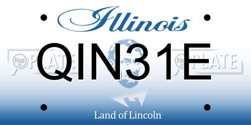 QIN31E Illinois License Plate