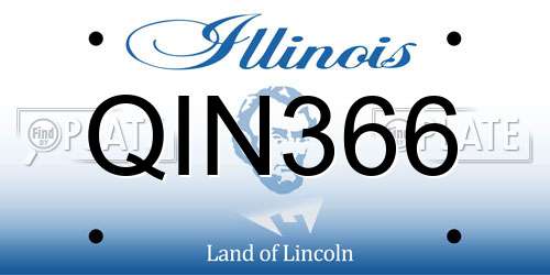 QIN366 Illinois License Plate