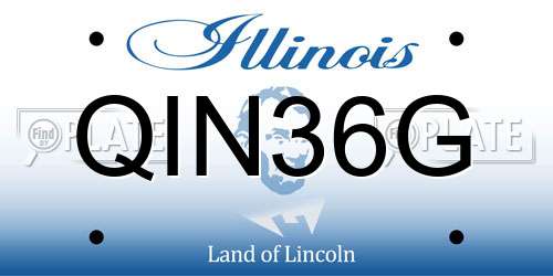 QIN36G Illinois License Plate
