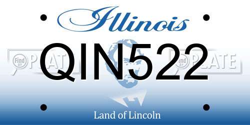 QIN522 Illinois License Plate