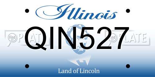 QIN527 Illinois License Plate