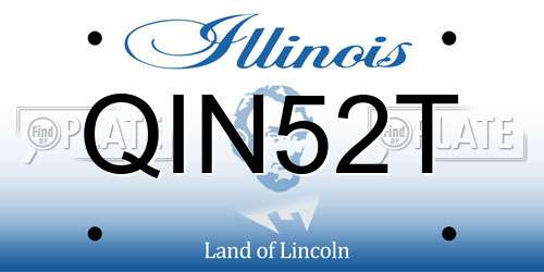 QIN52T Illinois License Plate