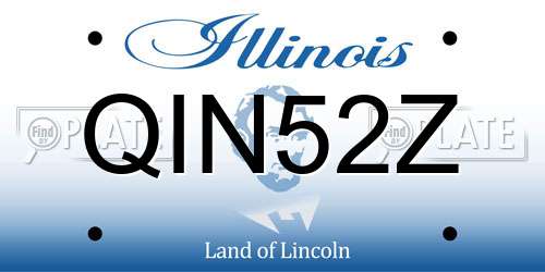 QIN52Z Illinois License Plate