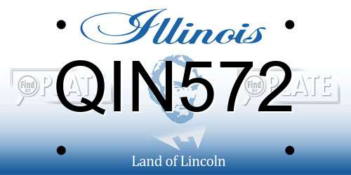 QIN572 Illinois License Plate