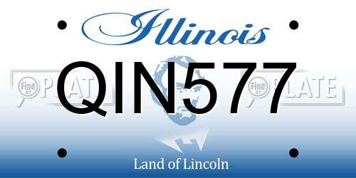 QIN577 Illinois License Plate