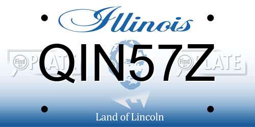QIN57Z Illinois License Plate