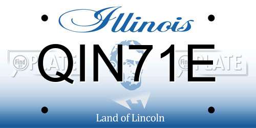 QIN71E Illinois License Plate
