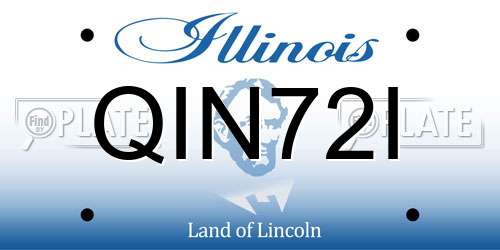 QIN72I Illinois License Plate