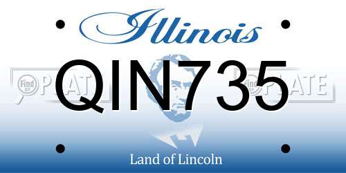 QIN735 Illinois License Plate