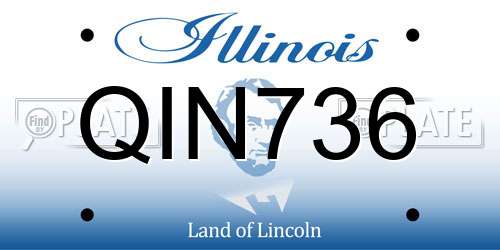 QIN736 Illinois License Plate