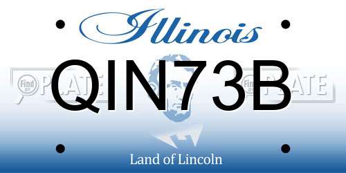 QIN73B Illinois License Plate