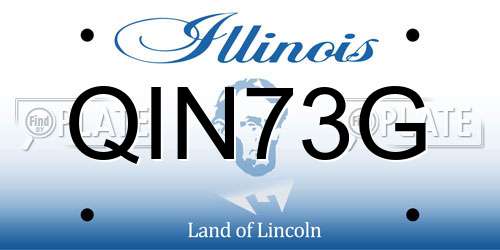 QIN73G Illinois License Plate