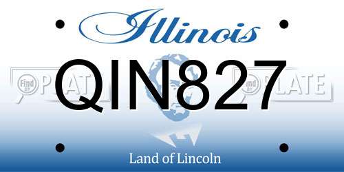 QIN827 Illinois License Plate