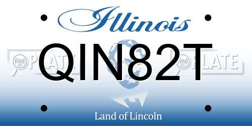 QIN82T Illinois License Plate