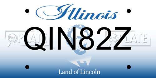 QIN82Z Illinois License Plate
