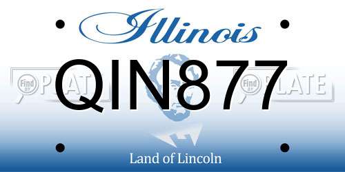 QIN877 Illinois License Plate
