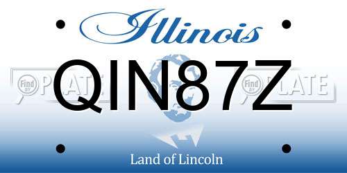 QIN87Z Illinois License Plate