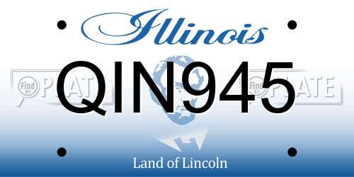 QIN945 Illinois License Plate