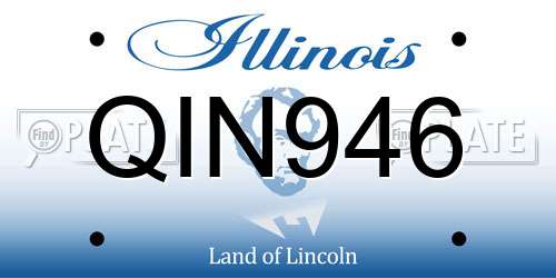 QIN946 Illinois License Plate