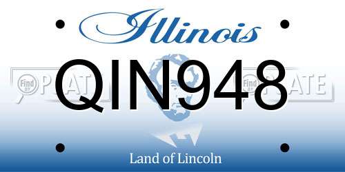 QIN948 Illinois License Plate