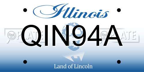 QIN94A Illinois License Plate