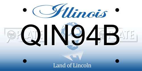 QIN94B Illinois License Plate