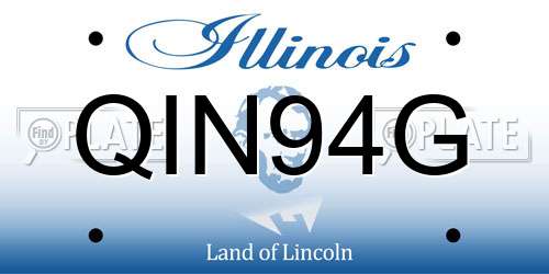 QIN94G Illinois License Plate