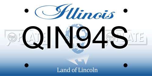 QIN94S Illinois License Plate