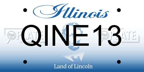 QINE13 Illinois License Plate
