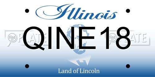 QINE18 Illinois License Plate