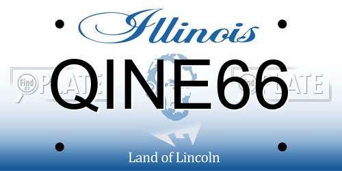 QINE66 Illinois License Plate