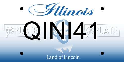QINI41 Illinois License Plate