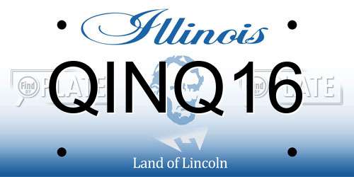 QINQ16 Illinois License Plate