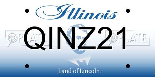 QINZ21 Illinois License Plate