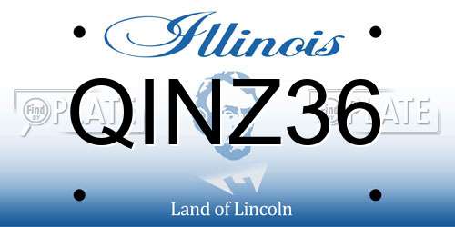 QINZ36 Illinois License Plate