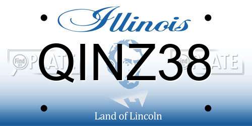 QINZ38 Illinois License Plate