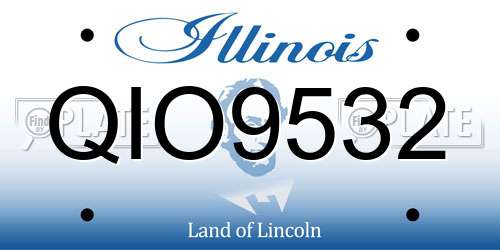 QIO9532 Illinois License Plate