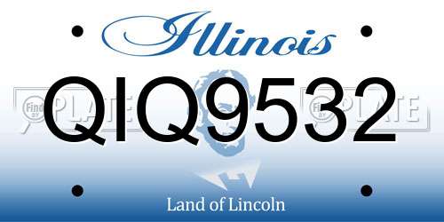QIQ9532 Illinois License Plate