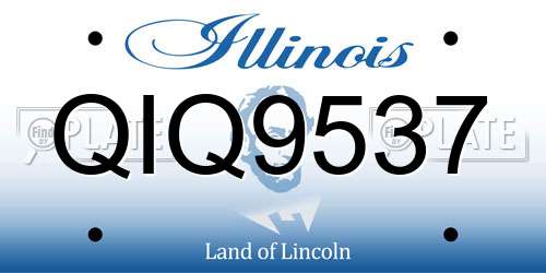 QIQ9537 Illinois License Plate