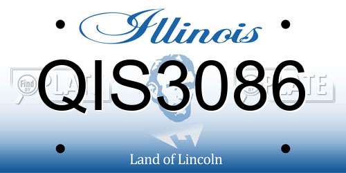 QIS3086 Illinois License Plate